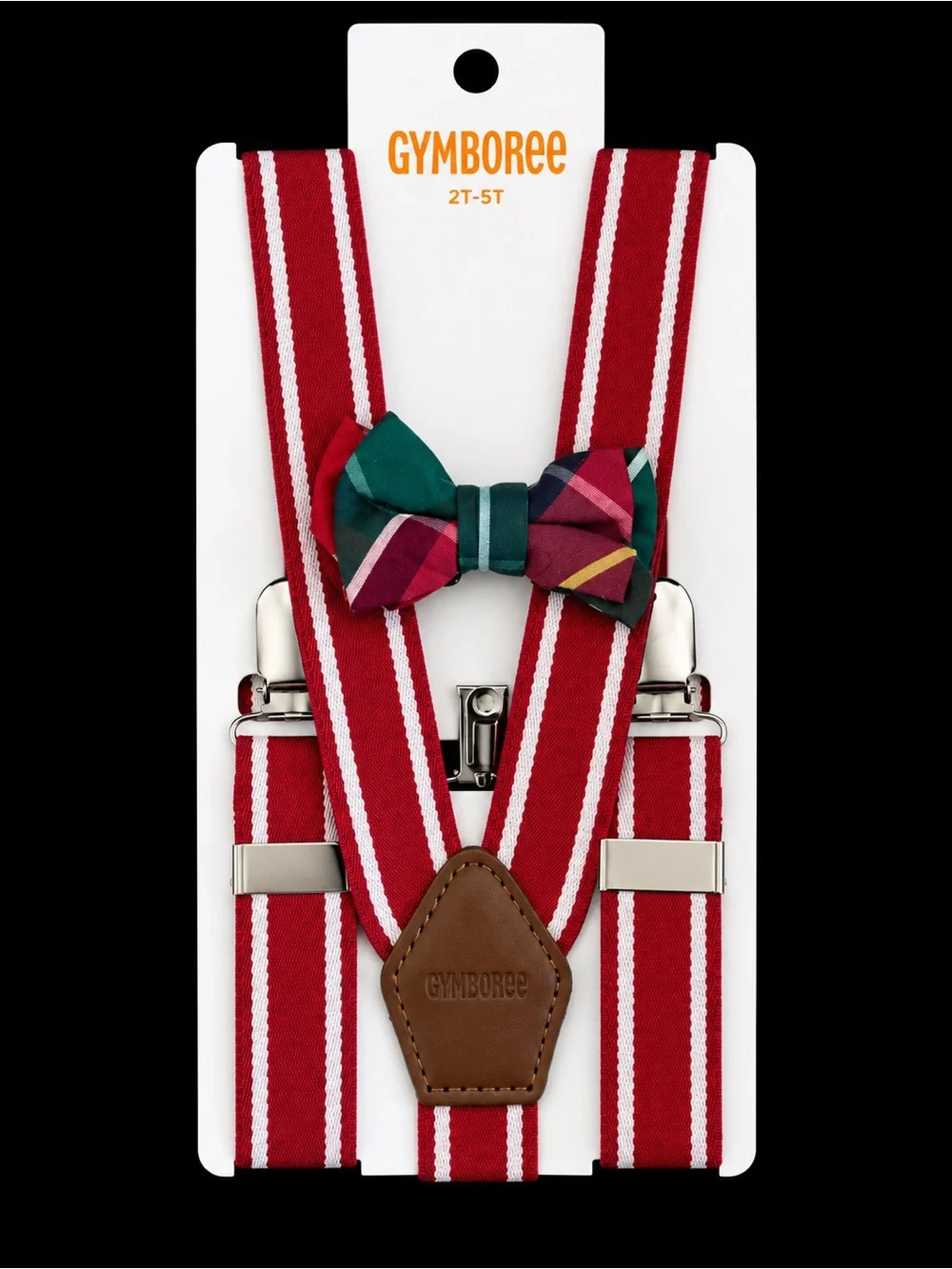 NWT Gymboree Holiday Traditions Plaid Bow Tie Suspenders Set 2T-5T